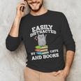 Cats And Books Read Reading Librarian Book Across America Unisex Long Sleeve T-Shirt