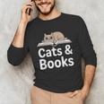 Cats And Books Unisex Long Sleeve T-Shirt