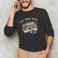 Cats Coffee Books Unisex Long Sleeve T-Shirt