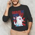 Childless Cat Ladies Vote Kamala Harris Cute Comic Book Cat Unisex Long Sleeve T-Shirt