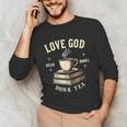 Christian Bookworm Love God Read Books Drink Tea Unisex Long Sleeve T-Shirt Christian Bookworm Love God Read Books Drink Tea Unisex Long Sleeve T-Shirt
