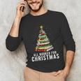 Christmas Book Tree All Booked For Xmas Unisex Long Sleeve T-Shirt Christmas Book Tree All Booked For Xmas Unisex Long Sleeve T-Shirt