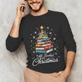 Christmas Book Tree Shirt Book Lover Librarian All Booked For Christmas Women's Christmas Book Lover Librarian Unisex Long Sleeve T-Shirt