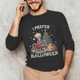 Christmas Outfit I Prefer Halloween Book Reading Skeleton Unisex Long Sleeve T-Shirt Christmas Outfit I Prefer Halloween Book Reading Skeleton Unisex Long Sleeve T-Shirt