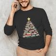 Christmas Tree Books Book Reading Bookworm Unisex Long Sleeve T-Shirt