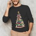 Christmas Tree Of Books For Readers And Librarians Unisex Long Sleeve T-Shirt