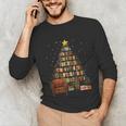 Christmas Tree Bookshelf Book Lover Library Unisex Long Sleeve T-Shirt