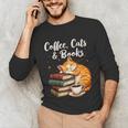 Coffee Cats & Books Lover For Women & Girls Coffee Unisex Long Sleeve T-Shirt Coffee Cats & Books Lover For Women & Girls Coffee Unisex Long Sleeve T-Shirt