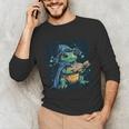 Cool Magical Book With Wizard Turtle For Adults And Kids Unisex Long Sleeve T-Shirt