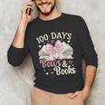Coquette 100 Days Of Bows Books Reading 100th Day Of School Unisex Long Sleeve T-Shirt Coquette 100 Days Of Bows Books Reading 100th Day Of School Unisex Long Sleeve T-Shirt