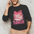 Coquette Bow All Booked For Valentines Teacher Book Unisex Long Sleeve T-Shirt Coquette Bow All Booked For Valentines Teacher Book Unisex Long Sleeve T-Shirt