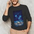Cosmic Botanical Book Lover Reading Unisex Long Sleeve T-Shirt