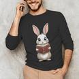 Cute Bookworm Bunny Reading For Kids And Teachers Unisex Long Sleeve T-Shirt Cute Bookworm Bunny Reading For Kids And Teachers Unisex Long Sleeve T-Shirt