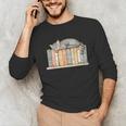 Cute Cat Sleeping On Books Unisex Long Sleeve T-Shirt