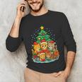 Cute Cats Reading Books Christmas Tree Unisex Long Sleeve T-Shirt Cute Cats Reading Books Christmas Tree Unisex Long Sleeve T-Shirt