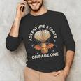 Cute Dragon Book Hot Air Balloon Adventure Fantasy Reading Unisex Long Sleeve T-Shirt