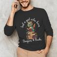 Cute Dragon Reading Book Bookworm Dragon And Books For Women Unisex Long Sleeve T-Shirt