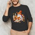 Cute Ghost Reading Book Lovers Halloween Pumpkin Women Girls Unisex Long Sleeve T-Shirt Cute Ghost Reading Book Lovers Halloween Pumpkin Women Girls Unisex Long Sleeve T-Shirt