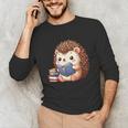 Cute Hedgehog Book Lover Readers Animal Reading Unisex Long Sleeve T-Shirt Cute Hedgehog Book Lover Readers Animal Reading Unisex Long Sleeve T-Shirt