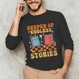 Cute Librarian Library Book Lover Keeper Of Endless Stories Unisex Long Sleeve T-Shirt