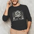 Cute Owl Reading Book Graphic Art Unisex Long Sleeve T-Shirt