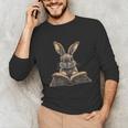 Cute Rabbit Bunny Book Lover Unisex Long Sleeve T-Shirt Cute Rabbit Bunny Book Lover Unisex Long Sleeve T-Shirt