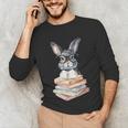 Cute Reading Bunny With Glasses Books Reader Book Bookworm Unisex Long Sleeve T-Shirt Cute Reading Bunny With Glasses Books Reader Book Bookworm Unisex Long Sleeve T-Shirt