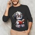 Dalmatian Reading a Book Dog Unisex Long Sleeve T-Shirt Dalmatian Reading a Book Dog Unisex Long Sleeve T-Shirt