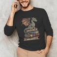 Dragon Fantasy Book Lover Book Nerd Unisex Long Sleeve T-Shirt