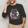 Dragon Reading A Book Cute Bookworm Book Lover Unisex Long Sleeve T-Shirt