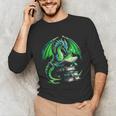 Dragon Reading Books Bookworm Unisex Long Sleeve T-Shirt
