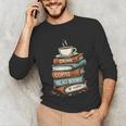 Drink Coffee Read Books Be Happy Caffeine Espresso Unisex Long Sleeve T-Shirt Drink Coffee Read Books Be Happy Caffeine Espresso Unisex Long Sleeve T-Shirt