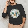 Duck Wilderness Book Reading Illustration Floral Unisex Long Sleeve T-Shirt Duck Wilderness Book Reading Illustration Floral Unisex Long Sleeve T-Shirt