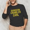 Dungeon Crawler Carl Yellow Text Logo LitRPG Series Book Unisex Long Sleeve T-Shirt Dungeon Crawler Carl Yellow Text Logo LitRPG Series Book Unisex Long Sleeve T-Shirt