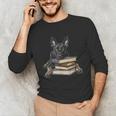 Dutch Shepherd Books Reading Dog Breed Graphic Unisex Long Sleeve T-Shirt