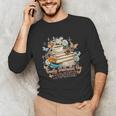Easily Distracted By Books Book Wildflowers Book Lovers Unisex Long Sleeve T-Shirt