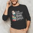 Easily Distracted By Books And Gnomes Unisex Long Sleeve T-Shirt Easily Distracted By Books And Gnomes Unisex Long Sleeve T-Shirt