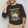 Easily Distracted By Dragons Books Cats Fantasy Book Lover Unisex Long Sleeve T-Shirt Easily Distracted By Dragons Books Cats Fantasy Book Lover Unisex Long Sleeve T-Shirt