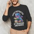 Easily Distracted By Dragons And Books Unisex Long Sleeve T-Shirt Easily Distracted By Dragons And Books Unisex Long Sleeve T-Shirt