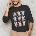 Easter Teacher Cute Bunny Reding Books Librarian Bookworm Unisex Long Sleeve T-Shirt