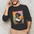 Educated Afro Girl Reading Book Lover History Month Unisex Long Sleeve T-Shirt Educated Afro Girl Reading Book Lover History Month Unisex Long Sleeve T-Shirt