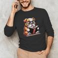 English Bulldog Reading a Book Dog For Men Women Girls Kids Unisex Long Sleeve T-Shirt English Bulldog Reading a Book Dog For Men Women Girls Kids Unisex Long Sleeve T-Shirt