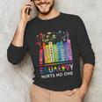 Equality Hurts No One Book Flower Rainbow Pride Month LGBTQ Unisex Long Sleeve T-Shirt