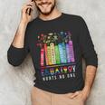 Equality Hurts No One Floral Books LGBTQ Pride Human Rights Unisex Long Sleeve T-Shirt