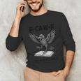 F-Caw-F Crow Book Lovers Vintage Bookish Bird Unisex Long Sleeve T-Shirt