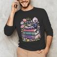 Fantasy Drama Tragedy Cute Cat Book Lover Readers Librarians Unisex Long Sleeve T-Shirt Fantasy Drama Tragedy Cute Cat Book Lover Readers Librarians Unisex Long Sleeve T-Shirt