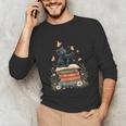 Fantasy Drama Tragedy Reading Lover Book Cat Humor Unisex Long Sleeve T-Shirt Fantasy Drama Tragedy Reading Lover Book Cat Humor Unisex Long Sleeve T-Shirt