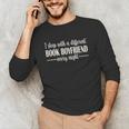 Fantasy Romantasy Novels Lover Sleep With Book Boyfriend Unisex Long Sleeve T-Shirt Fantasy Romantasy Novels Lover Sleep With Book Boyfriend Unisex Long Sleeve T-Shirt