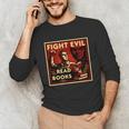 Fight Evil Read Books Propaganda Poster Unisex Long Sleeve T-Shirt Fight Evil Read Books Propaganda Poster Unisex Long Sleeve T-Shirt