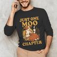 Floral Cow Reading Pun Just One More Chapter Cozy Book Lover Unisex Long Sleeve T-Shirt Floral Cow Reading Pun Just One More Chapter Cozy Book Lover Unisex Long Sleeve T-Shirt